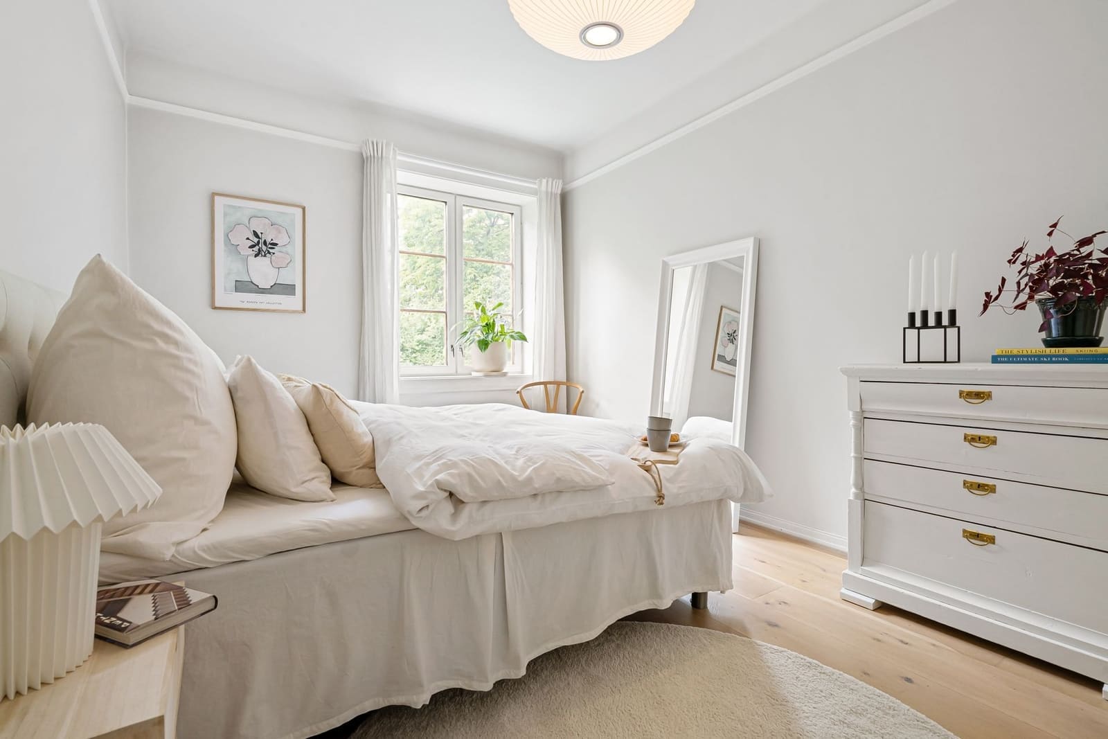 Master bedroom with built-in wardrobe designed for a Pune apartment