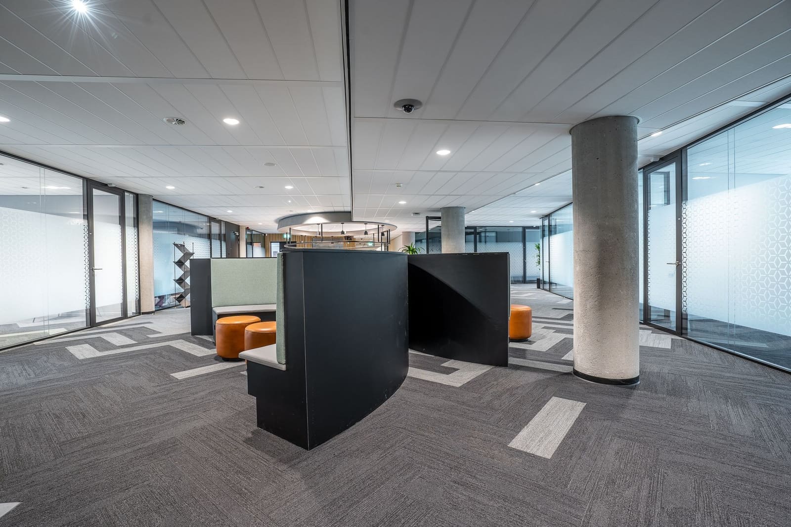 Open plan office with acoustic panels in Baner, Pune