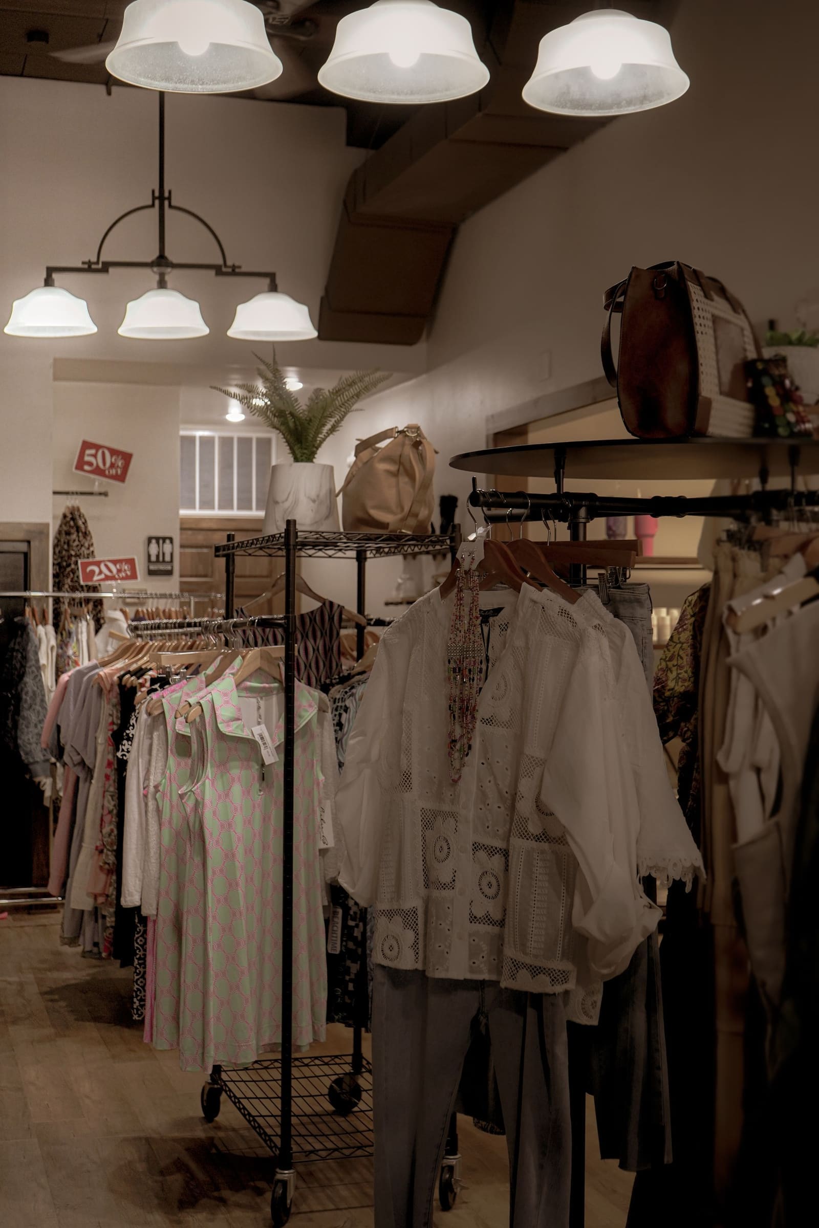 Boutique retail fit-out with feature lighting