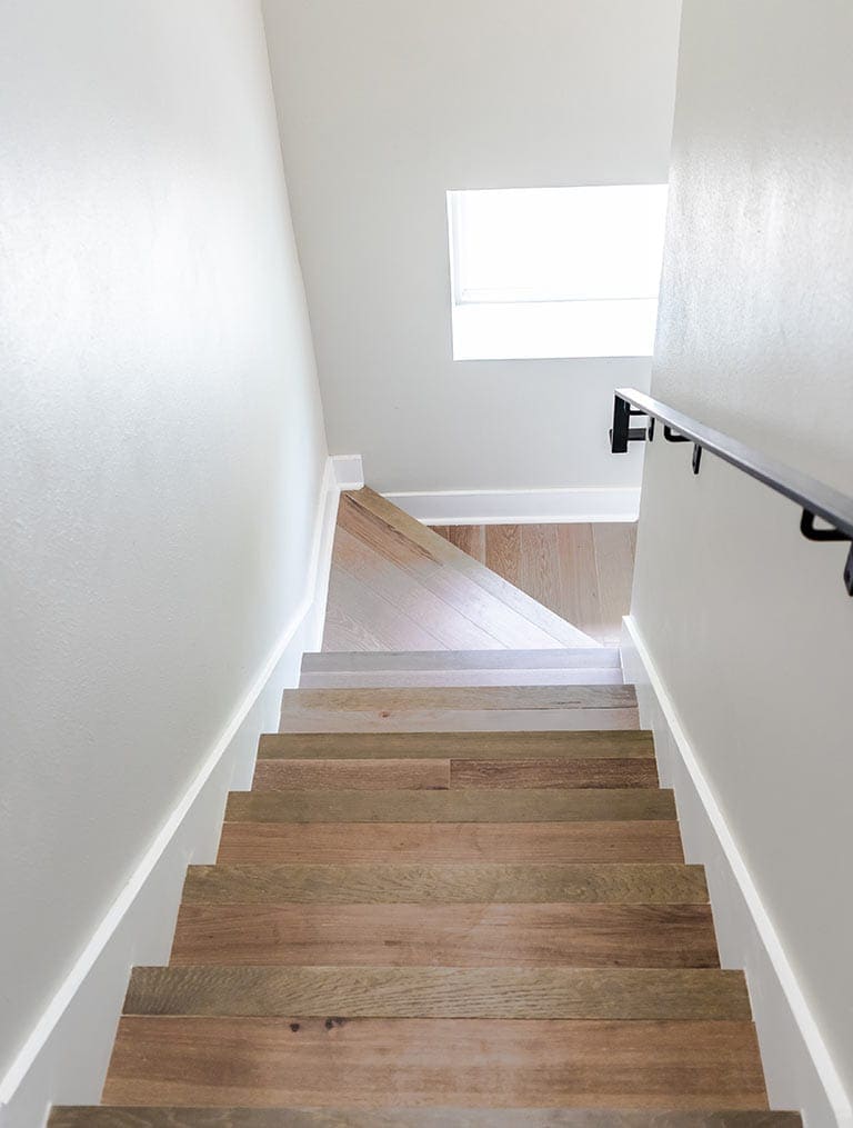 Staircase and living area connection in a Pune home