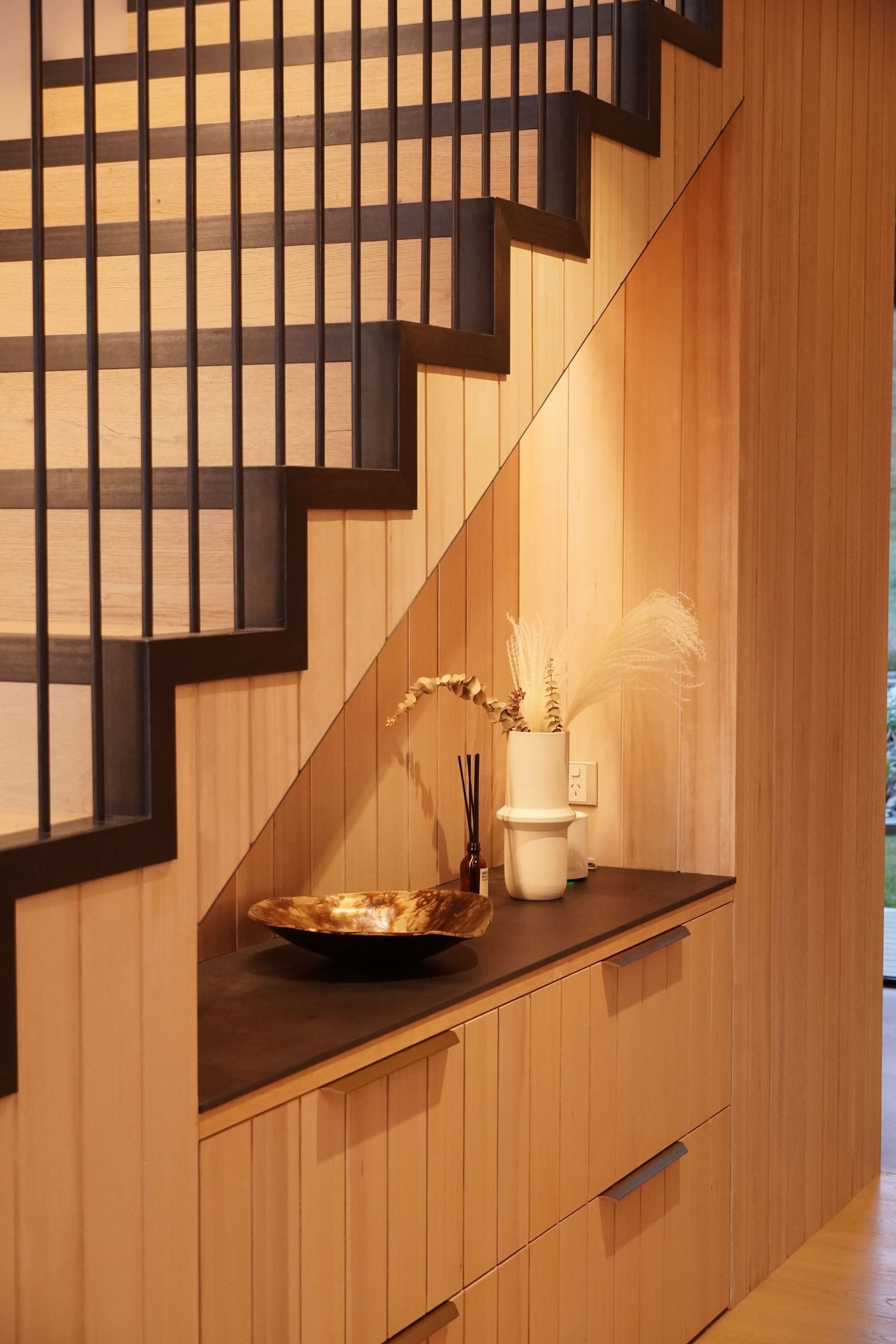 Staircase interior detail in a Pune home