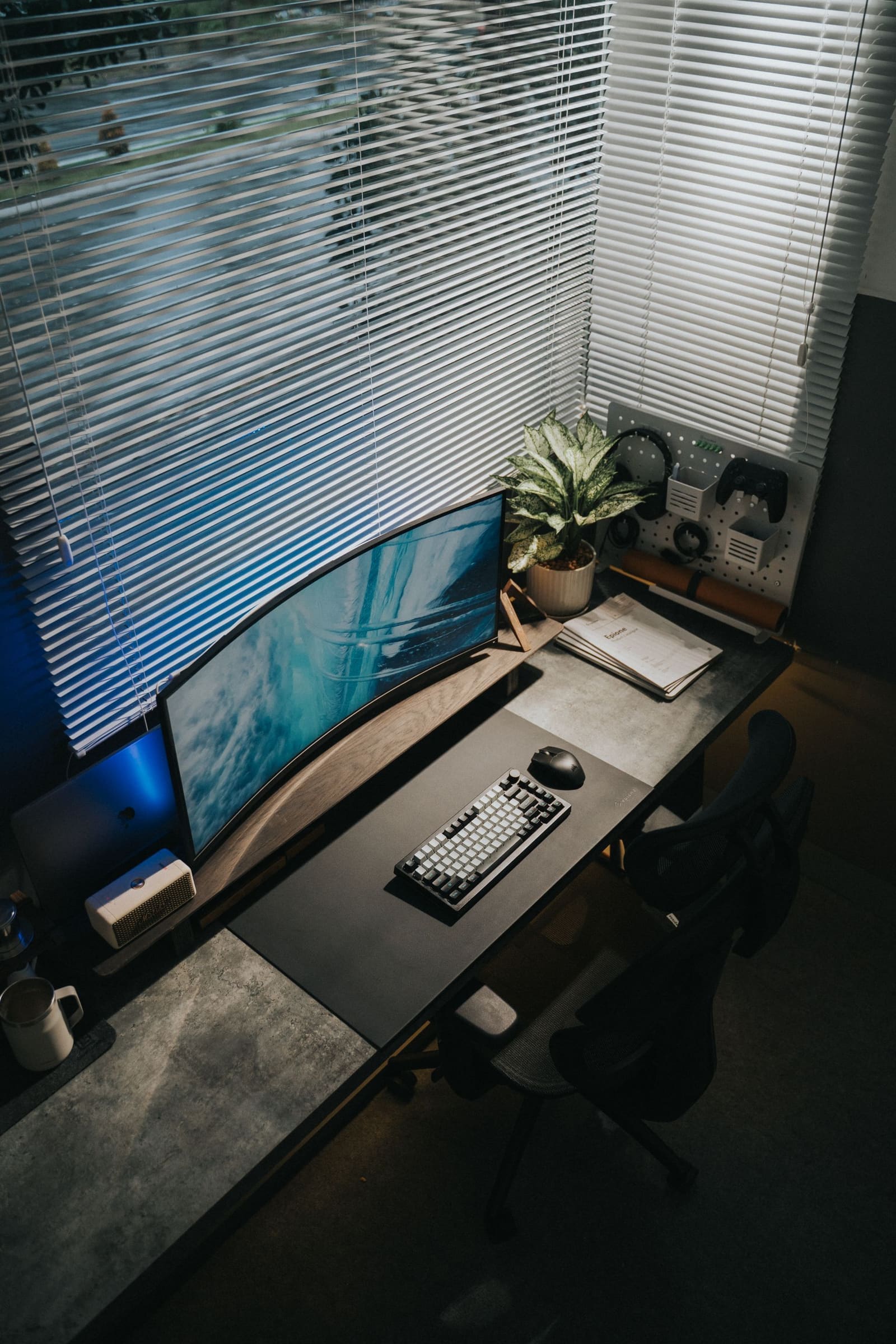 Bedroom study corner with shelving in a Pune apartment