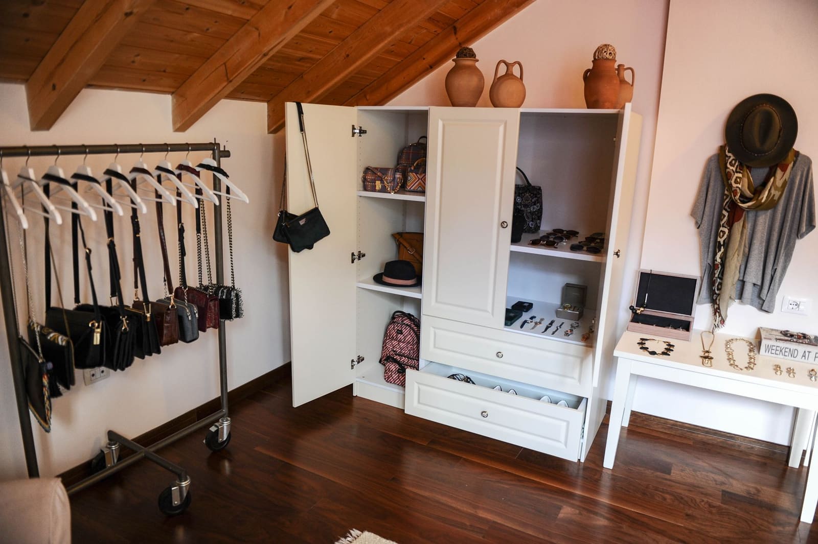 Full-height wardrobe in a small Magarpatta bedroom